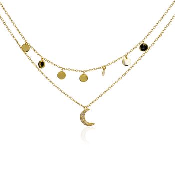 Star Gaze Double Layer Necklace Gold, 2 of 5