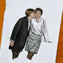 Personalised Couple's People Portrait In Watercolour, thumbnail 5 of 7