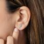 Petite Hammerhead Shark Post Earrings, thumbnail 2 of 3