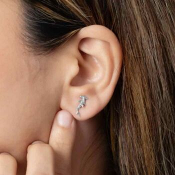 Petite Hammerhead Shark Post Earrings, 2 of 3