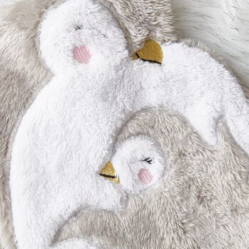 Soft Penguin And Child Hot Water Bottle, 3 of 5