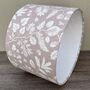 Bellever Blush Pink Botanical Drum Lampshades, thumbnail 2 of 8