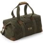 Monogrammed Luxury Waxed Canvas Holdall, thumbnail 1 of 5