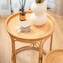 Boho Rattan Eco Friendly Side Table, thumbnail 1 of 5