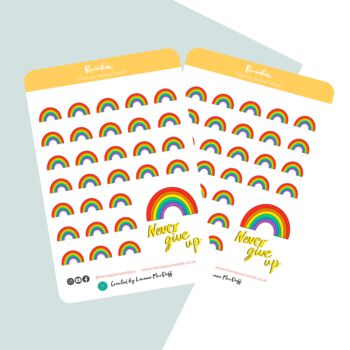 Rainbow Never Give Up Stickers, 3 of 4