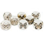 G Decor Set Of Eight Gold Butterfly Ceramic Door Knobs, thumbnail 1 of 4