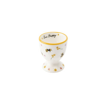 White Ceramic Bee Egg Cup In Gift Box, 2 of 2