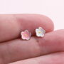 Sterling Silver Friendship Enamel Flower Earrings, thumbnail 6 of 9