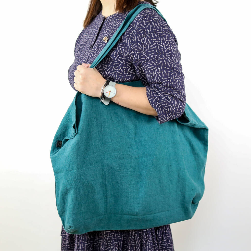 Sloppy Linen Shopping Bag By Berylune | notonthehighstreet.com