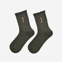 Women's Glitter Socks Black Gold Initial 'J', thumbnail 1 of 5