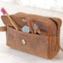 Personalised Leather Wash Bag, thumbnail 3 of 12