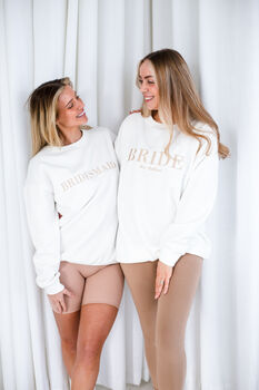 Embroidered Wifey Sweatshirt Jumper With Optional Personalisation, 7 of 9