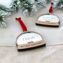 My First Christmas Personalised Name Snow Globe Style Bauble, thumbnail 6 of 7