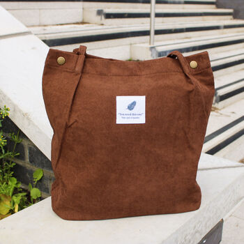 Corduroy Shopping And Working Tote Bag, 3 of 11