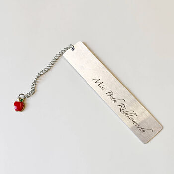 Teacher's Bookmark Gift With Apple Charm, 4 of 11