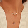Solid Silver Or Gold Christian Cross Pendant Necklace, thumbnail 2 of 8