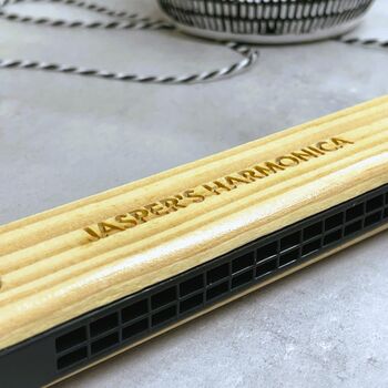 Personalised Wooden Harmonica, 4 of 5