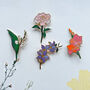 Enamelled Birth Flower Brooch In A Gift Box, thumbnail 7 of 12