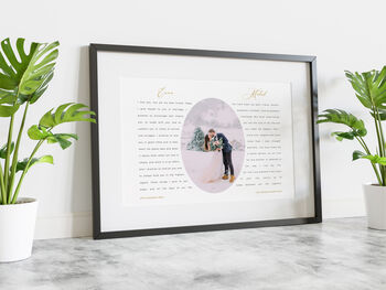 Personalised Wedding Vows Photo Print, 7 of 7