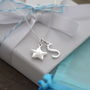Sterling Silver Initial Star Necklace, thumbnail 5 of 10