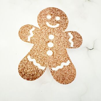 Six X Gingerbread Man Christmas Drinks Toppers, Festive Cocktails, Mulled Wine, Christmas Drinks Decorations, 5 of 7