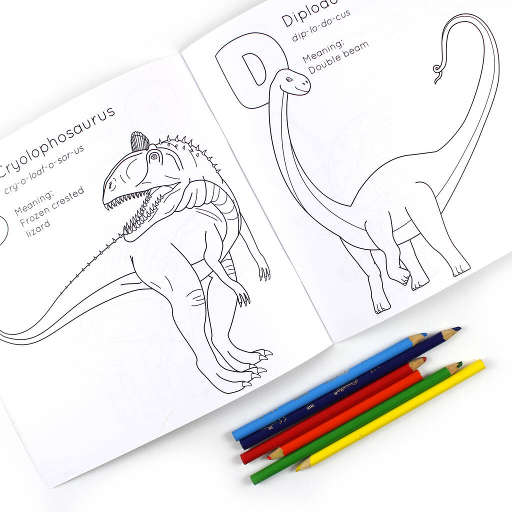Abc Dinosaur Colouring Book By Dinosaurs Doing Stuff