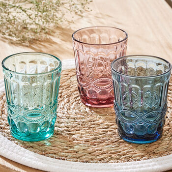 Set Of Four Aurielle Coloured Glass Cocktail Tumblers, 6 of 7