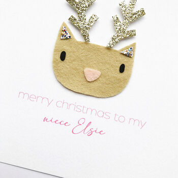 Personalised Merry Christmas Cat Card, 2 of 2