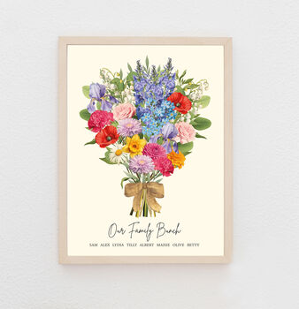 Personalised Birth Flower Grandma Print, 2 of 10