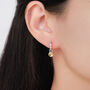 Sterling Silver Genuine Citrine Hoop Earrings, thumbnail 1 of 11