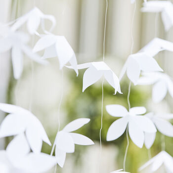 White Origami Wedding Backdrop Curtain, 2 of 3