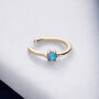 Yellow Gold Plated Blue Opal Ear Cuff, thumbnail 4 of 7