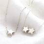 Sterling Silver Star Bead Necklace, thumbnail 1 of 7