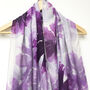 Plum Floral Print Soft Scarf Gift Boxed With Card, thumbnail 5 of 8