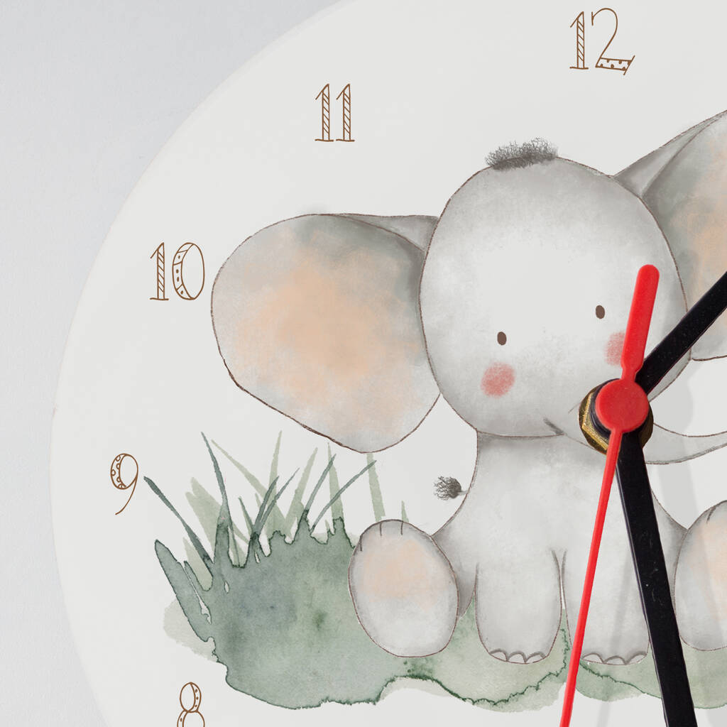 Elephant Clock By Donna Crain