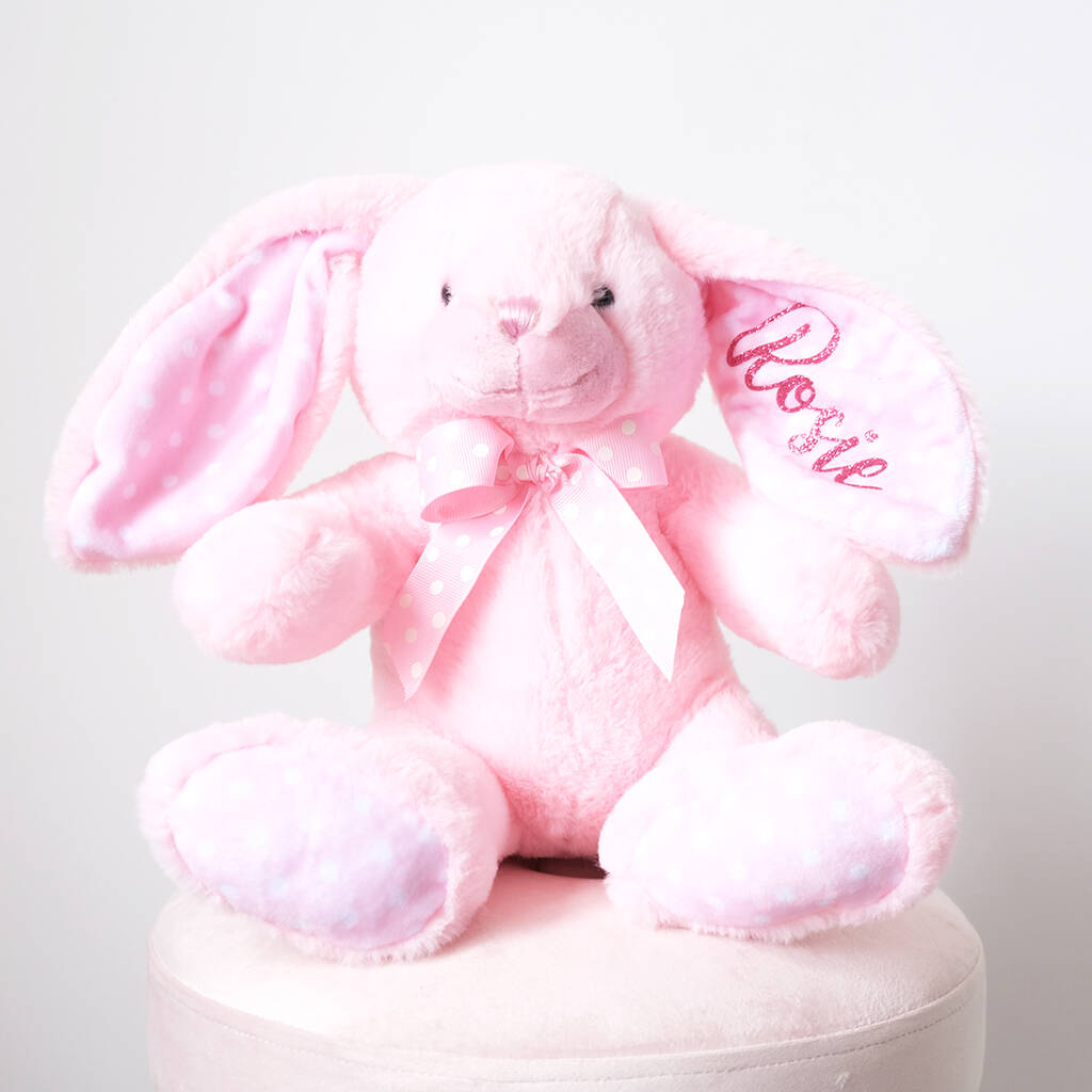 personalised pink bunny