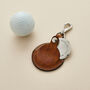 Personalised Golf Ball Marker With Leather Case Keyring, thumbnail 5 of 6