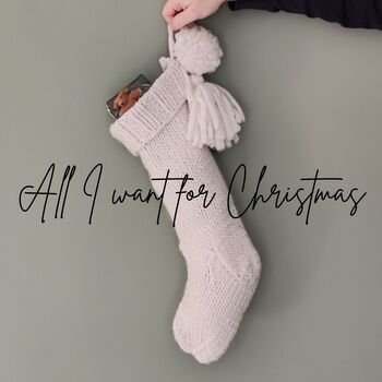 ‘All I Want For Christmas’ Stocking Knit Kit, 2 of 5