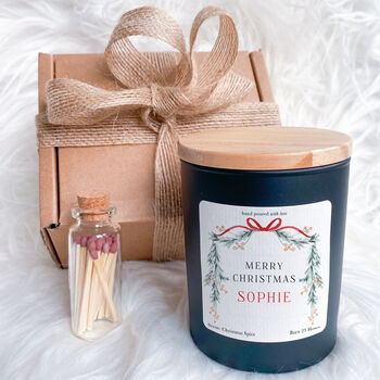 Personalised Christmas Candle Gift For Her With Name, 2 of 10