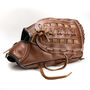 Vintage Full Cowhide Leather Baseball Glove And Ball, thumbnail 9 of 10