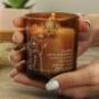 Personalised Birth Flower Amber Glass Candle, thumbnail 1 of 5