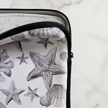 Personalised Seashell Print Laptop Case, 2 of 10