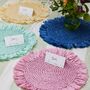 Set Of Two Summer Table Raffia Placemats, thumbnail 2 of 4