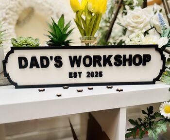 Personalised Shed Workshop Vintage Wooden Roadsign, 2 of 9