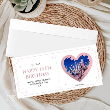 Personalised Birthday Scratch Reveal Surprise Ticket, Any Birthday, 7 of 10