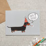 Dachshund / Sausage Dog 3rd Birthday Card, thumbnail 1 of 2