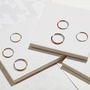 9ct Rose Gold And Silver Round Band, thumbnail 4 of 5