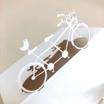 Bicycle Laser Cut Wedding Place Card, 5 of 7
