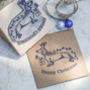 Personalised Christmas Card Dachshund Stamp, thumbnail 2 of 4