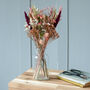 Dusky Rose Dried Flower Posie With Vase, thumbnail 1 of 4